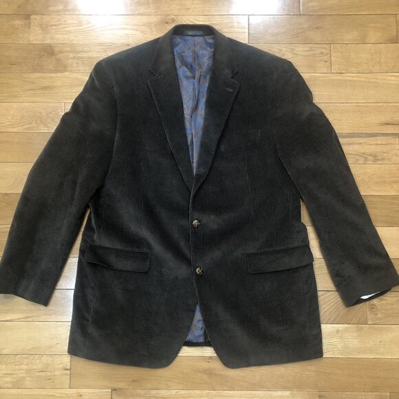 NWOT Lauren Ralph Lauren 100% Cotton Dark Brown Corduroy Sport Coat Size 44L - Picture 3 of 11